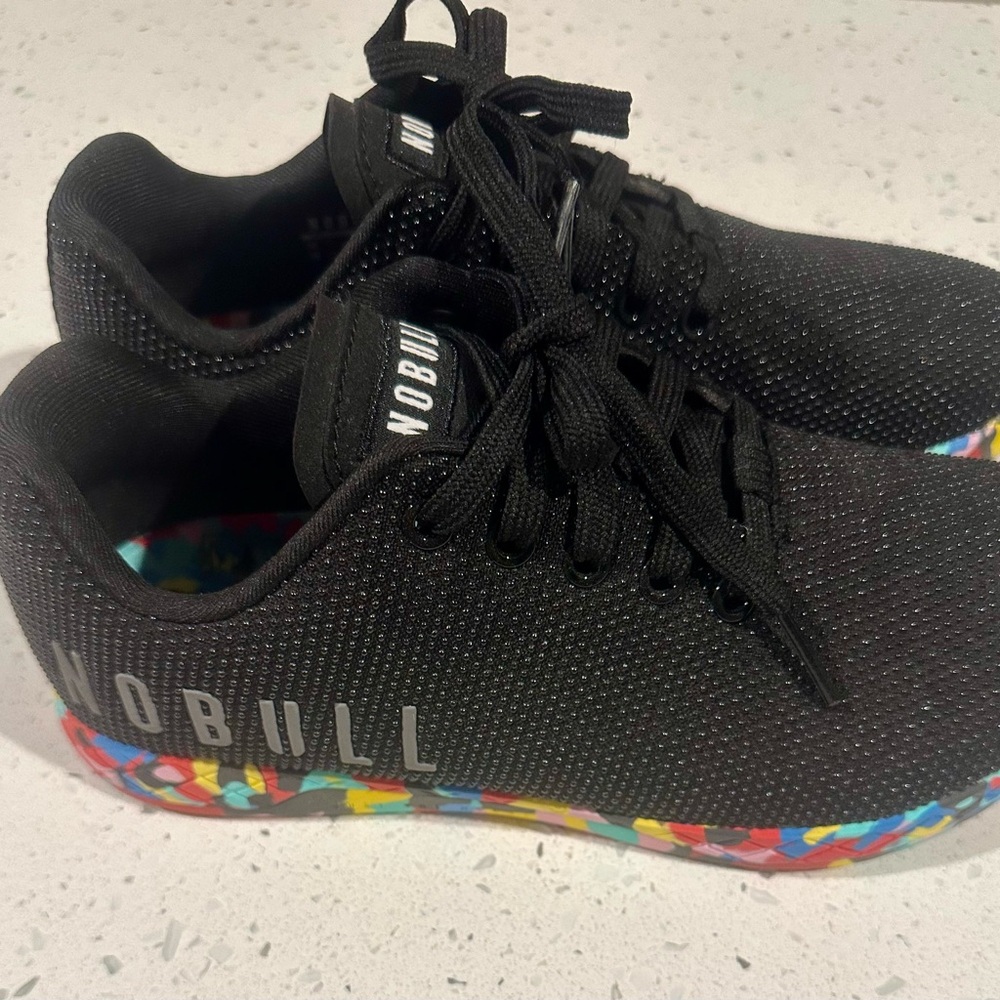 NOBULL Women's Black Multi-Color Outwork Trainers Sneakers Strength Shoe